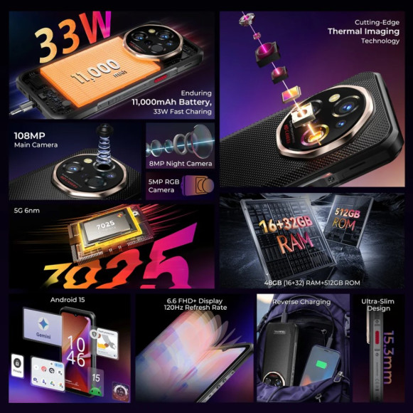 Смартфон Oukitel WP55 Ultra 16/512Gb Black